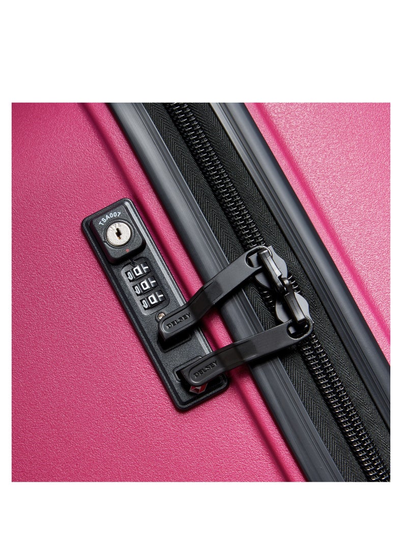 DELSEY Paris - Belmont Plus 83cm Hardcase 4 Double Wheel Non Expandable Check In Luggage Trolley Raspberry - Image 1