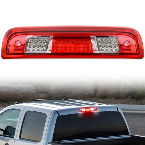 Nilight Third Brake Light High Mount 3rd Brake Stop Reverse Cargo LED Lights Red Shell Compatible with Chevy Silverado GMC Sierra 1500 2500 3500HD 2014 2015 2016 2017 2018 Pickup Truck - Image 1