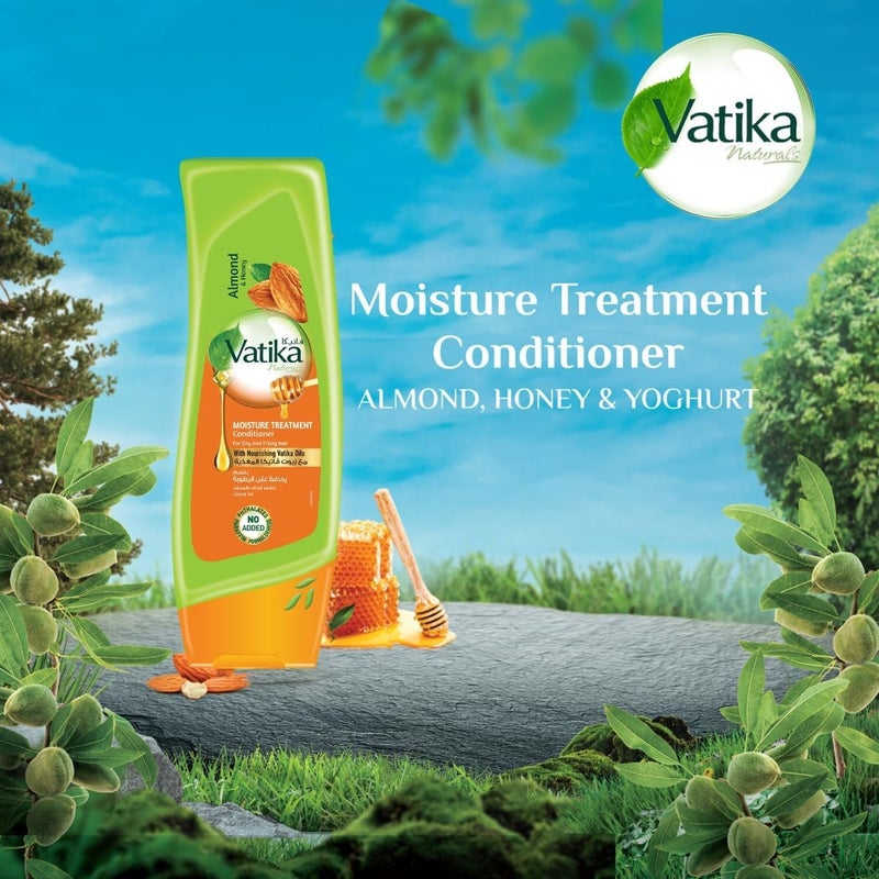 Vatika Naturals Moisture Treatment Conditioner 200ml - Almond & Honey for Dry and Frizzy Hair - Image 3