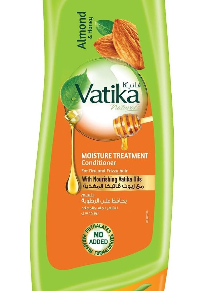 Vatika Naturals Moisture Treatment Conditioner 200ml - Almond & Honey for Dry and Frizzy Hair - Image 1
