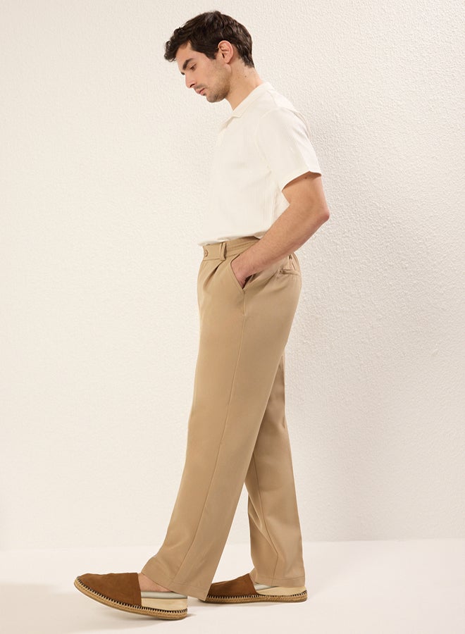 trendyol Beige Wideleg Baggy Relaxed Fit Woven Fabric Trousers  - Image 5