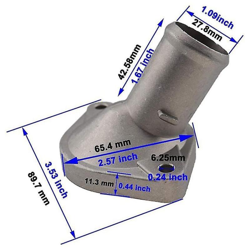 Thermostat Housing: Aluminum Cast High Quality Durable Metal Part - Sleek Silver Color Perfect Fitment for Toyota Yaris - Image 3