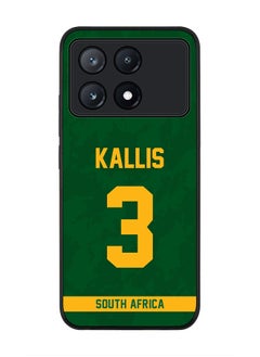 Stylizedd Rugged Black Edge Case for Xiaomi Poco X6 Pro, Slim fit Case Thin Cover -  Team South Africa Jacques Kallis, Jersey No 3  - Image 1