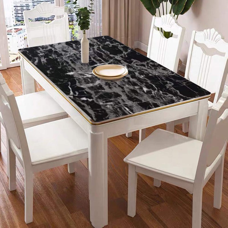 KASHIVAL ورق جدران كاشيفال الأسود ورق جدران المطبخ DIY بطانة رفوف PVC أثاث خزانة سطح طاولة خزانة مطبخ ملصق ورق جدران لباب الخزانة الثلاجة الحجم 60200 سم رخام أسود A1 - Image 5