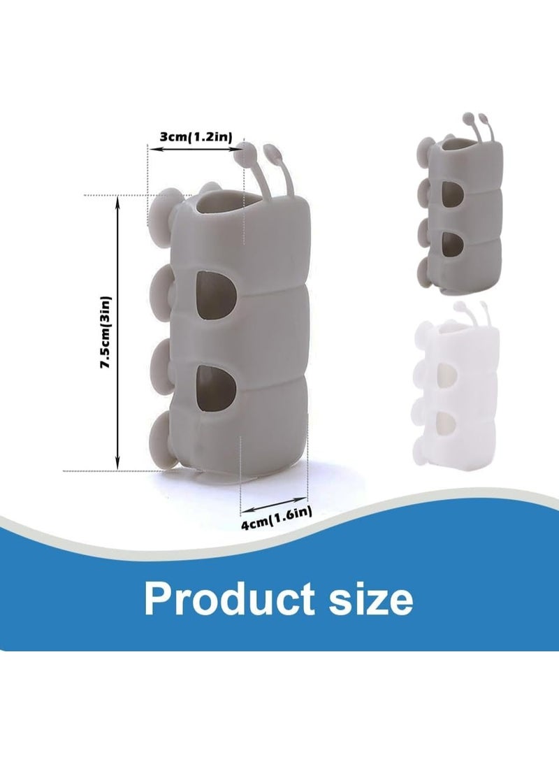 4 Pcs Silicone Shower Head Holder, Universal Suction Cup Wall Mount, Adjustable, Non-Drilling for Bathroom - Image 3