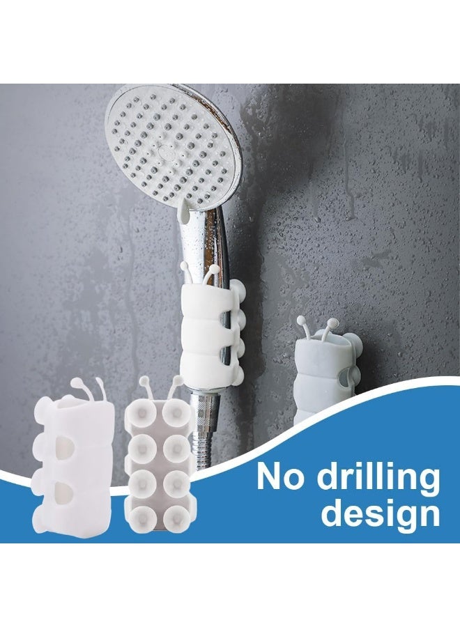 4 Pcs Silicone Shower Head Holder, Universal Suction Cup Wall Mount, Adjustable, Non-Drilling for Bathroom - Image 5