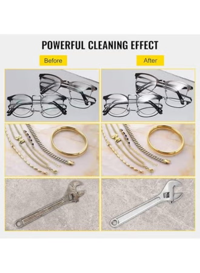 Ultrasonic Cleaner 2L Digital Ultrasonic Parts Cleaner with Timer 40kHz Professional 304 Stainless Steel Ultrasonic Cleaner for Jewelry Watch Glasses Diamond Eyeglass Small Parts Cleaning - Image 4