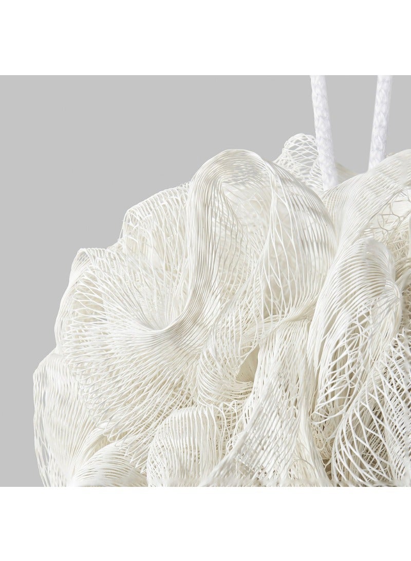 ليفة استحمام – طقم 3 قطع | برتقالي، أخضر، أبيض | تقشير لطيف - Image 4