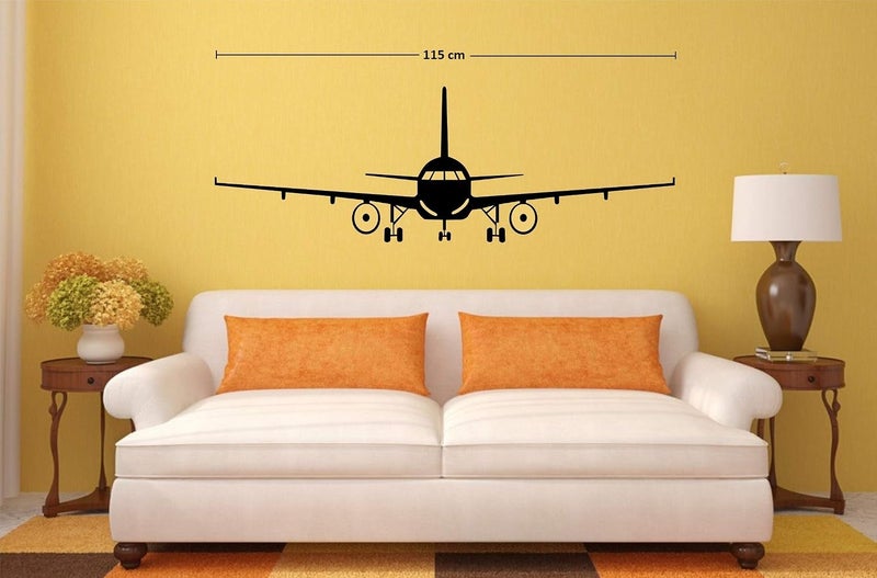 ARS Black Airplane Wall Stickers, Wall Sticker for Living Room/Bedroom/Office and All Decorative Stickers - Image 2