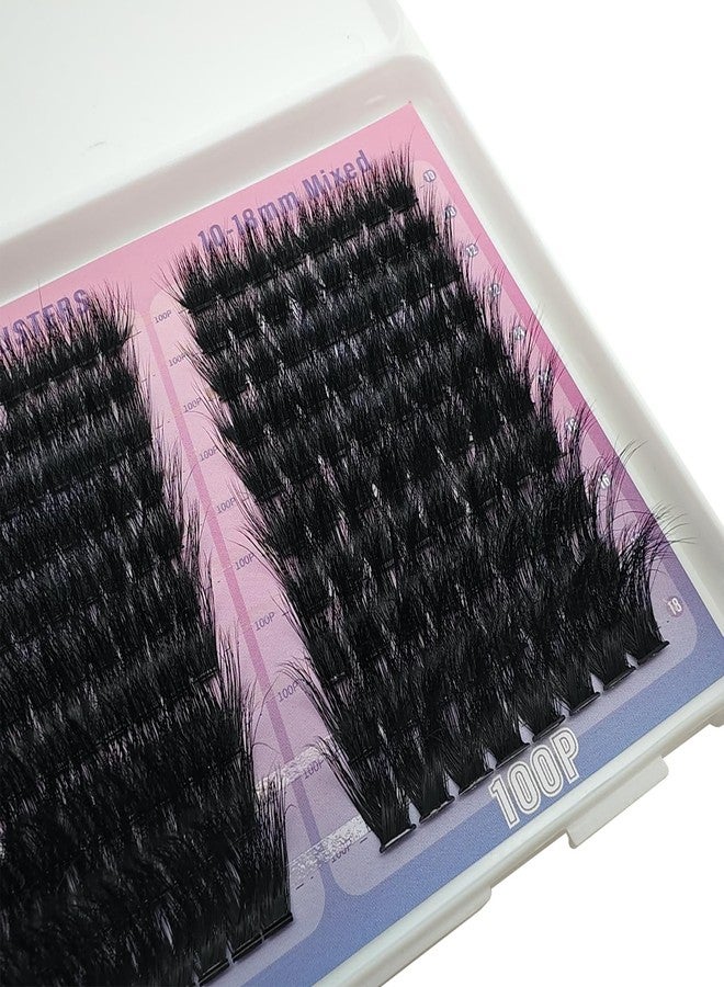 TIKILEY Fluffy Lash Clusters with Bottom Eyelash Clusters 60/80/100D Volume Eyelash Clusters DIY Eyelash Extensions 10-18mm C Curl Individual Lashes With Lower Clusters - Image 4