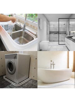 YOUGE Strap Belt Water Blocker White 2meter/78.74Inch, Collapsible Shower Threshold Water Dam  - Image 5