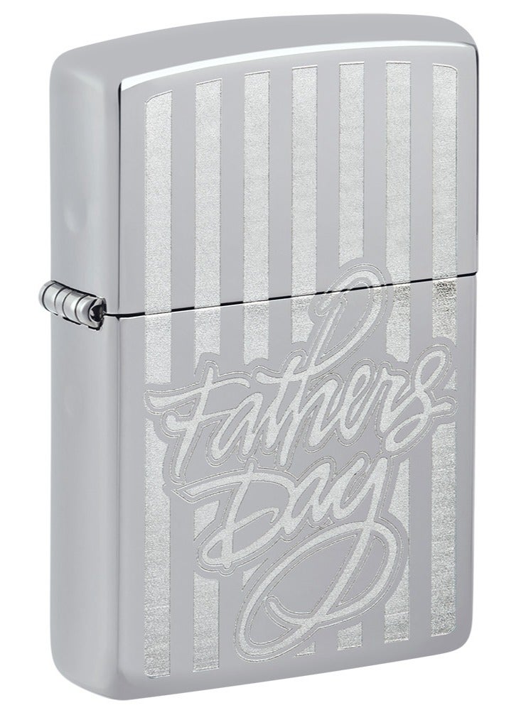 Zippo Mp404855 250 ولاعة مقاومة للرياح بلمسة نهائية لامعة بمناسبة يوم الأب - Image 1