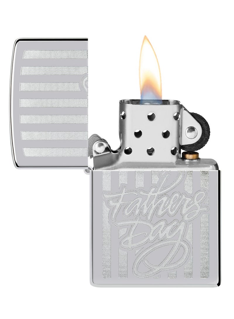 Zippo Mp404855 250 ولاعة مقاومة للرياح بلمسة نهائية لامعة بمناسبة يوم الأب - Image 3
