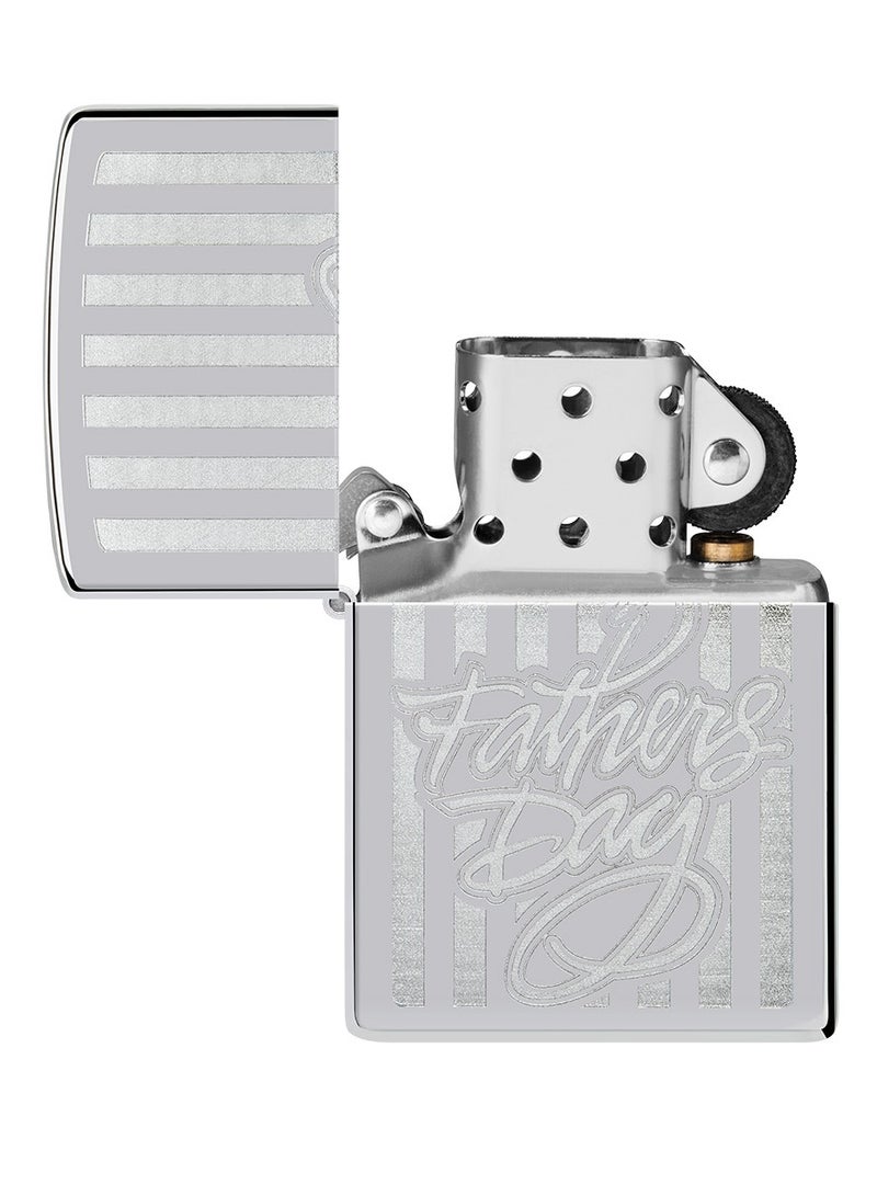 Zippo Mp404855 250 ولاعة مقاومة للرياح بلمسة نهائية لامعة بمناسبة يوم الأب - Image 4