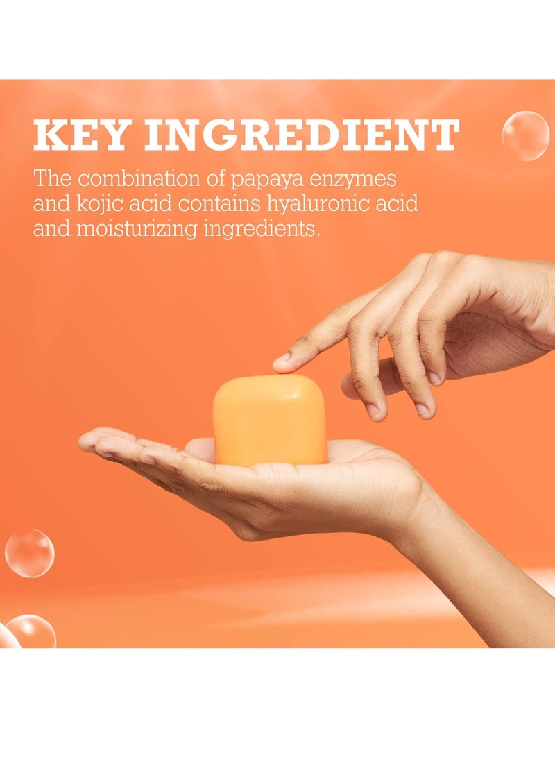 وايت صابون تفتيح البشرة White Kojic Acid و Papaya (100 جم / 2 بار) - مع حمض الهيالورونيك لتنعيم الوجه والجسم ، والبقع الداكنة ، وندبات حب الشباب ، وتفاوت لون البشرة - هيبوالرجينيك و تم اختباره من قبل أطباء الأمراض الجلدية - Image 2