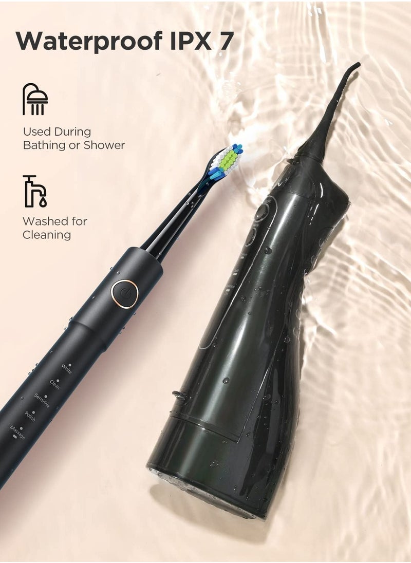Fairywill Intelligent Ultrasonic Toothbrush And Oral Irrigator Water Flosser Oral Care Combo Pack USB Rechargeable 3 Modes 300ML 10 Piece  - Image 3