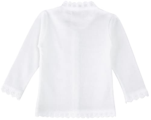 Lilax Baby Girls' Little Hearts Knit Cardigan Sweater (6 Months, White) - Image 3
