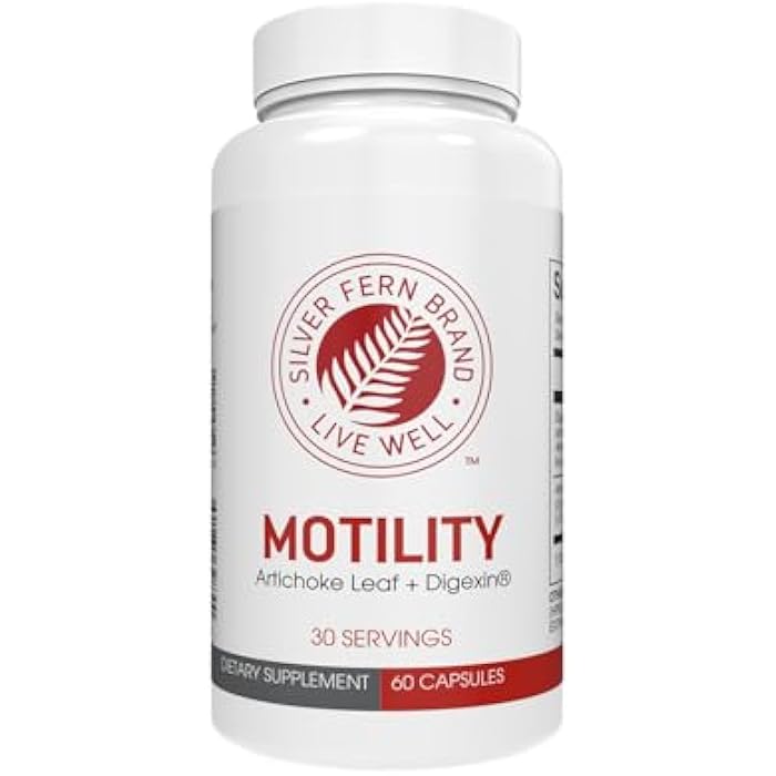Silver Fern Brand Motility- Non-Laxative Constipation and Slow Motility Boost - 60 Capsules, 30 Day Supply - Contains Artichoke Leaf, Tender Okra Pods, & Winter Cherry - Image 1