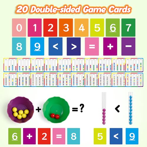 Aizweb Counting and Color Sorting Toys for Toddlers, Montessori Toys Preschool Kindergarten Learning Activities,STEM Math Manipulatives Matching Games Educational Learning Fine Motor Skills - Image 5