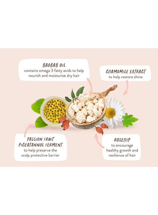 بابو بوتانيكالز شامبو تحديد الباوباب وثمر الورد للحصول على شعر مجعد شديد الجفاف، تنعيم وتحديد خميرة فاكهة العاطفة لفروة الرأس، كرتون مقاوم للماء مع 80% بلاستيك أقل، نباتي نباتي - Image 5