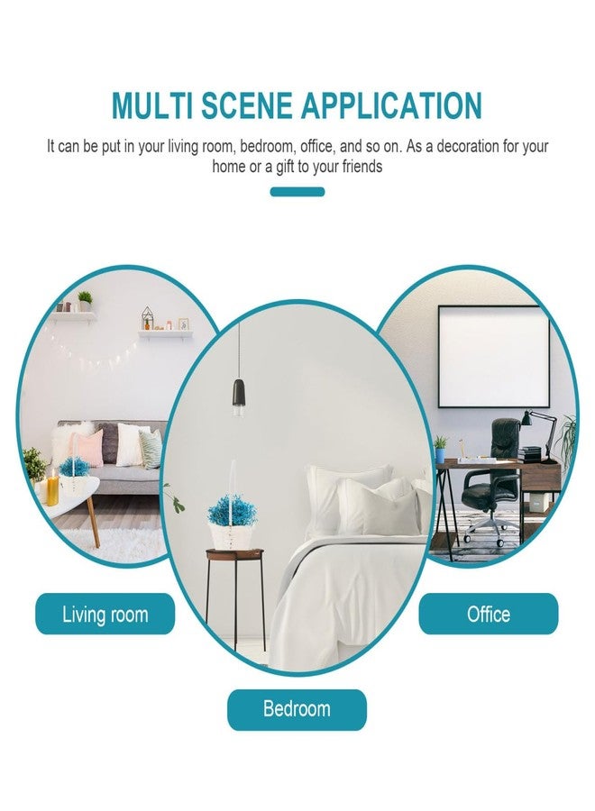 FELTECHELECTR 3pcs Woven Flower Basket Pastoral Style Decorative Storage Baskets for Fresh Dried Flowers Multi-functional Oval White Rattan Containers for Home Decor Floral Arrangement - Image 4