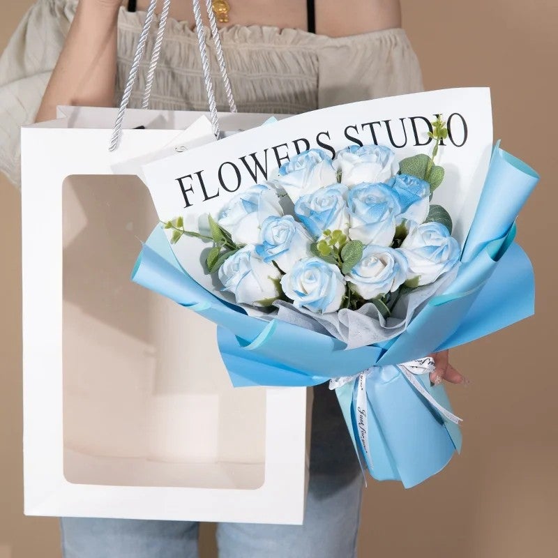 Bluejw Gypsophila Roses Dried Flower Bouquet - Eternal Soap Flower Gift for Best Friend, Birthday, Valentine's Day - Image 5