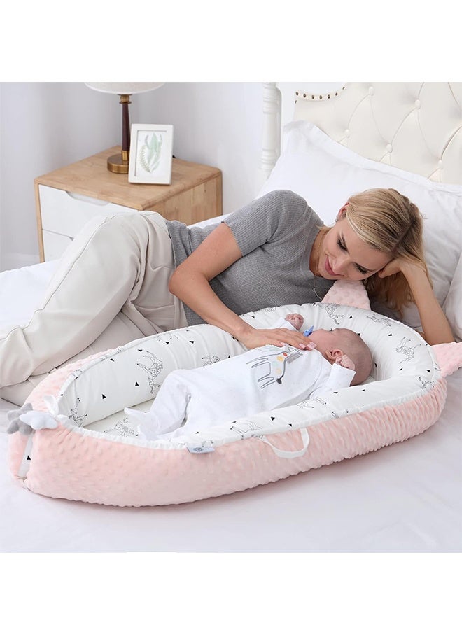 Beauenty Baby Nest Sleeping Pod for Baby 0-12months Newborn Lounger for Co-Sleeping, Baby Bassinet Portable Baby Bed, Adjustable Newborn Nest Pod Breathable 100% Cotton Cover, Newborn Essentials - Image 2