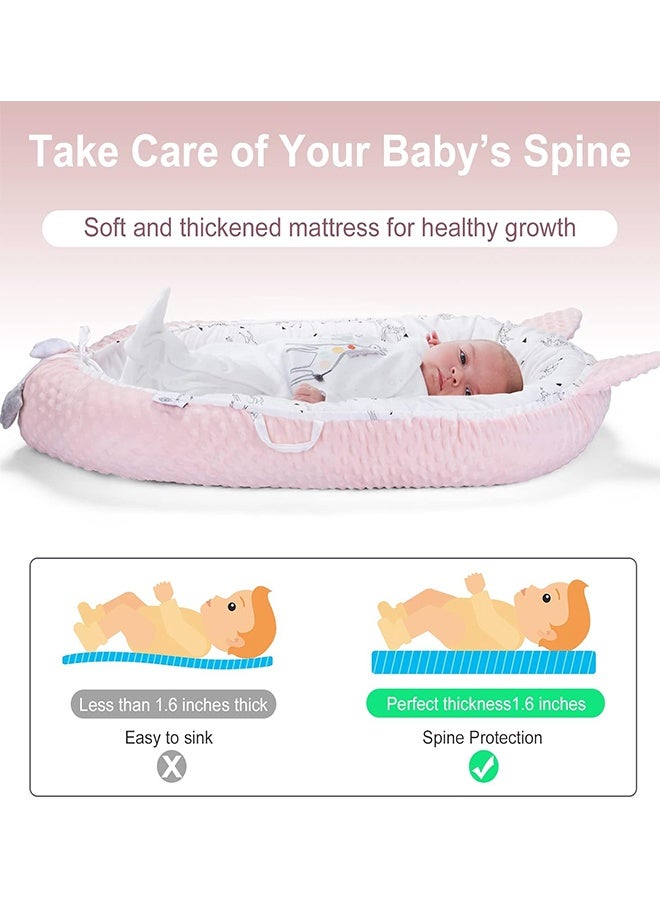 Beauenty Baby Nest Sleeping Pod for Baby 0-12months Newborn Lounger for Co-Sleeping, Baby Bassinet Portable Baby Bed, Adjustable Newborn Nest Pod Breathable 100% Cotton Cover, Newborn Essentials - Image 5
