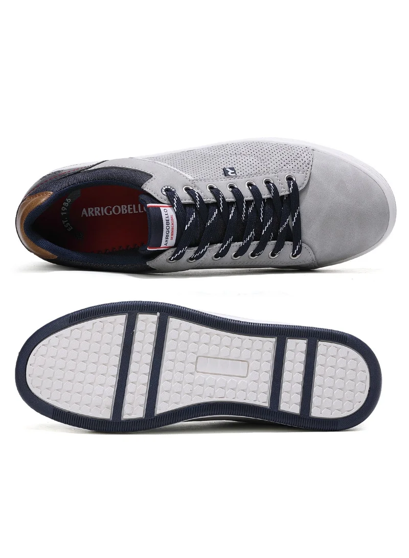 ARRIGO BELLO Grey ARRIGO BELLO Men's Stylish Sneakers Low Top Casual Lace-up Shoes for Daily Wear for Men | Best Price UAE