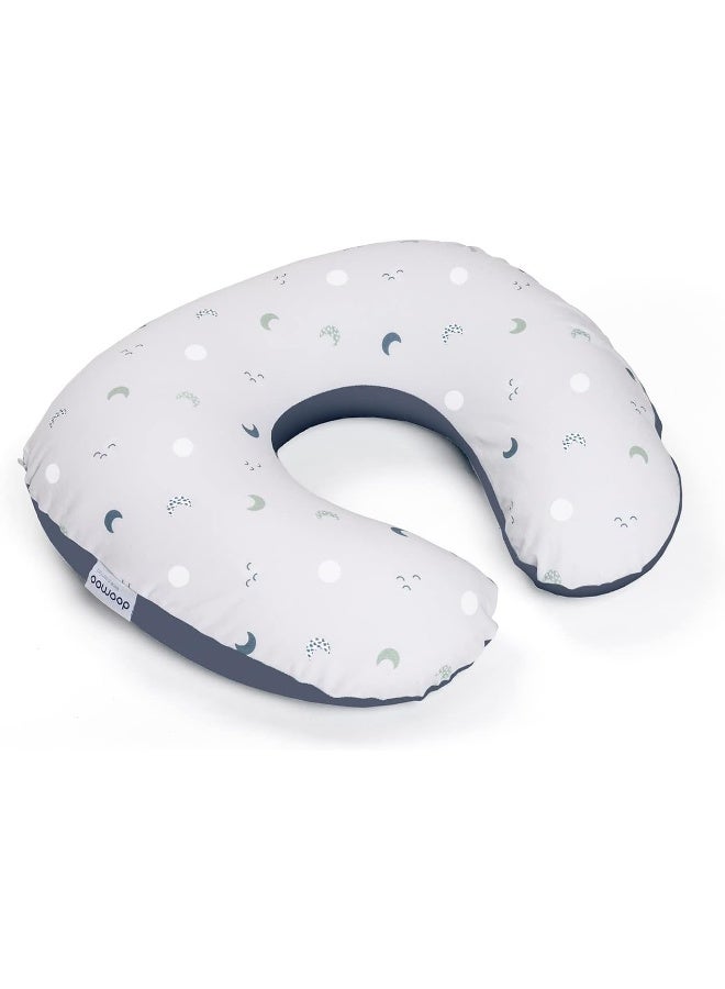 Doomoo Softy Blue Grey Moon Multi-Use Cushion - Image 1
