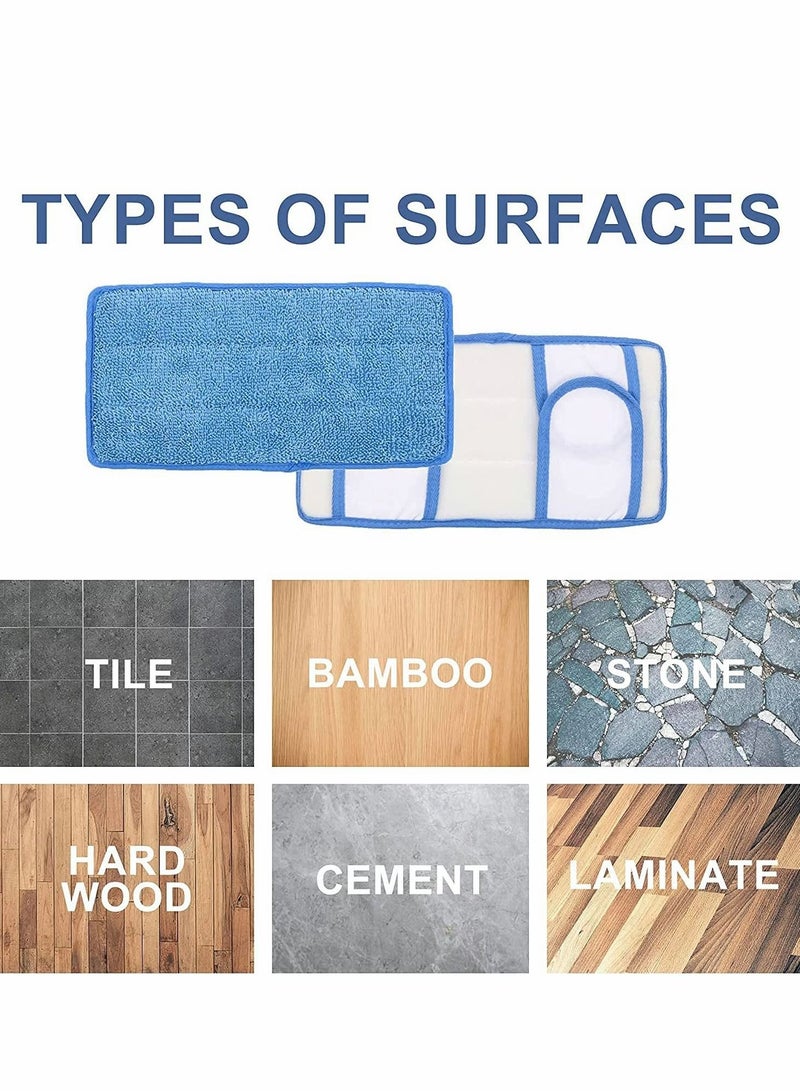 Y&D Microfiber Mop Pads, Replace Pads for Swiffer Sweeper & All 10-12 Inch Flat Mop, Reusable Durable Wet Dry Cleaning Hard-Floor Washable Refills (4 Pcs) - Image 3