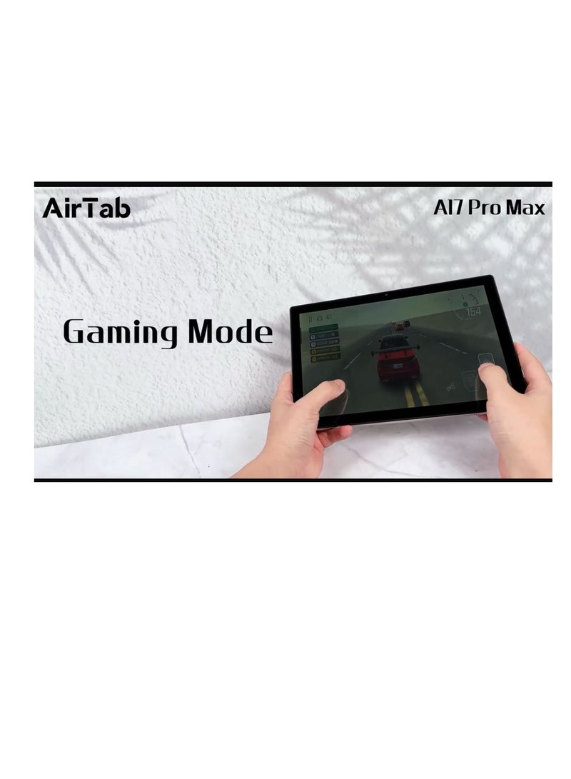 10.1-Inch Smart Tablet A17 PRO MAX Android 13 Tablet With 1TB Storage and 16GB RAM Quad Core Wi-Fi LTE Dual Sim with Touch Pen and Keyboard - BLUE