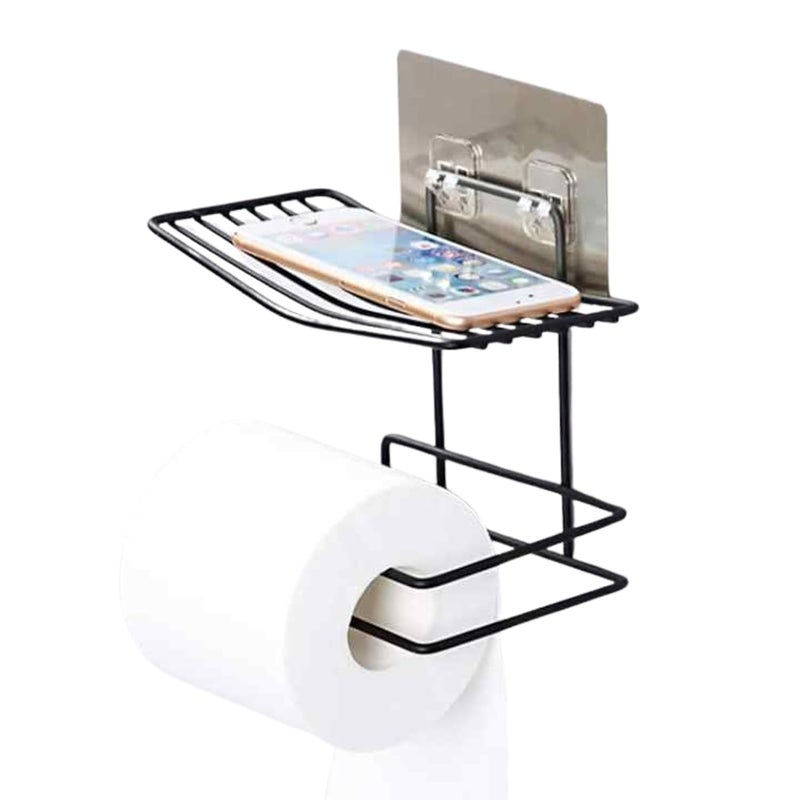 Vivatra Magic Sticker SelfAdhesive WallMounted Toilet Paper Holder with Mobile Stand for Bathroom - Image 1