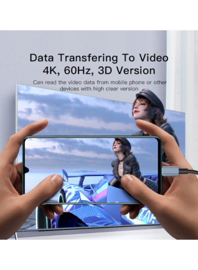 Yesido Name: HM10 New Arrivals 4K 60Hz HD USB Type C to HDMI HD Video Cable Adapter Ultra-Smooth High-Resolution Display Solution | Model HM10 | By Yesido - Image 4