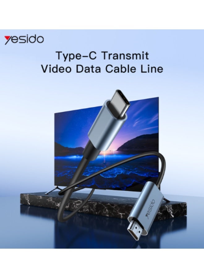 Yesido Name: HM10 New Arrivals 4K 60Hz HD USB Type C to HDMI HD Video Cable Adapter Ultra-Smooth High-Resolution Display Solution | Model HM10 | By Yesido - Image 3