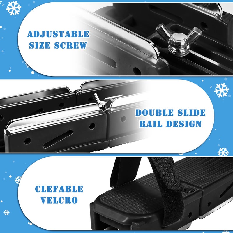 GJQ Toddler Ice Skates, Kids Ice Skates, Adjustable Ice Skates for Kids, Upgrade Double Blade Ice Skates for Toddlers, Suitable for Toddler Beginner Skating Training-Black - Image 3