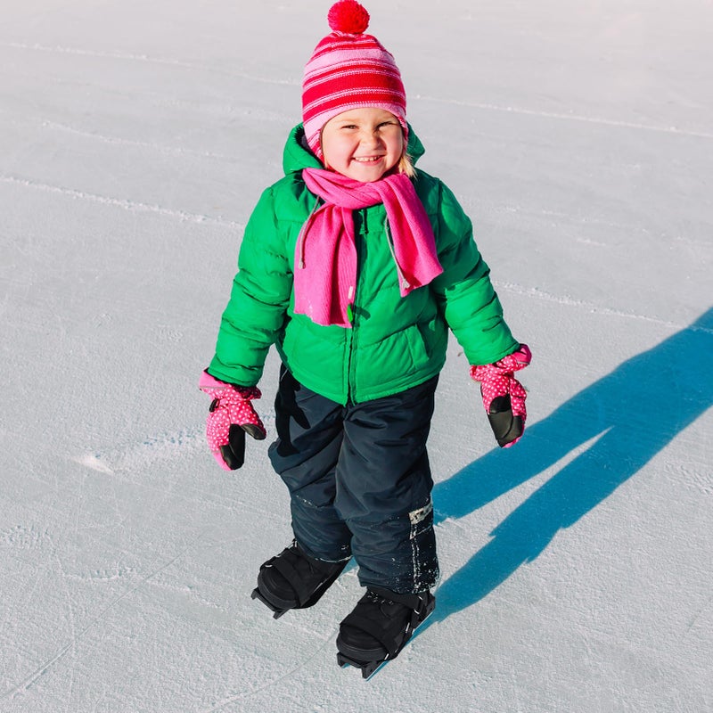 GJQ Toddler Ice Skates, Kids Ice Skates, Adjustable Ice Skates for Kids, Upgrade Double Blade Ice Skates for Toddlers, Suitable for Toddler Beginner Skating Training-Black - Image 5