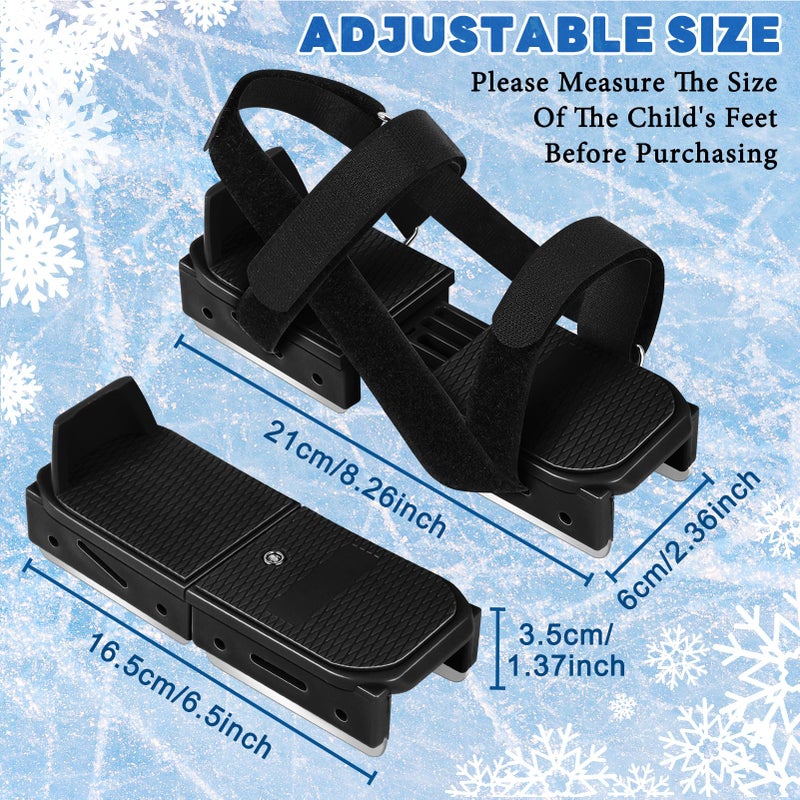 GJQ Toddler Ice Skates, Kids Ice Skates, Adjustable Ice Skates for Kids, Upgrade Double Blade Ice Skates for Toddlers, Suitable for Toddler Beginner Skating Training-Black - Image 2