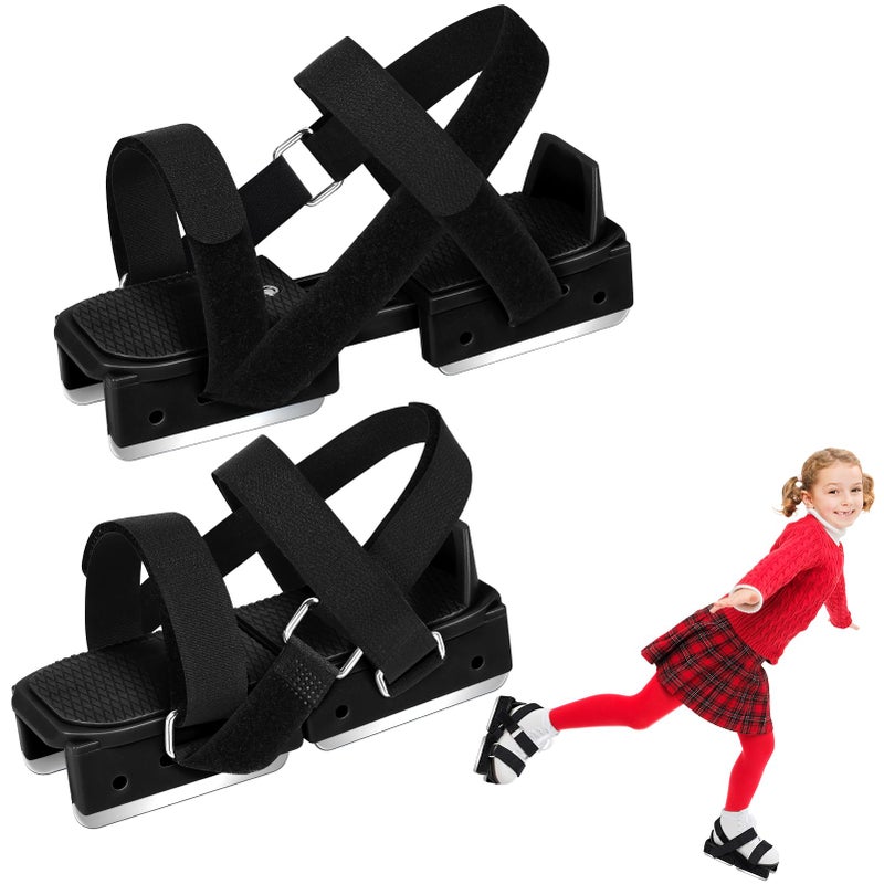 GJQ Toddler Ice Skates, Kids Ice Skates, Adjustable Ice Skates for Kids, Upgrade Double Blade Ice Skates for Toddlers, Suitable for Toddler Beginner Skating Training-Black - Image 1