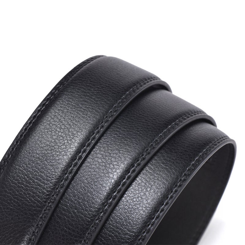 4 PCS Leisure Male Business Waistband Full Matching Headless Belts Stylish Simple Leather Belts for Middle-aged Youth Male Wearing (Black+Brown) - Image 5