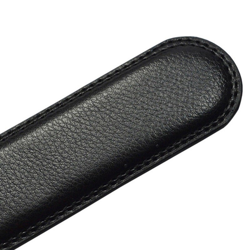 4 PCS Leisure Male Business Waistband Full Matching Headless Belts Stylish Simple Leather Belts for Middle-aged Youth Male Wearing (Black+Brown) - Image 3