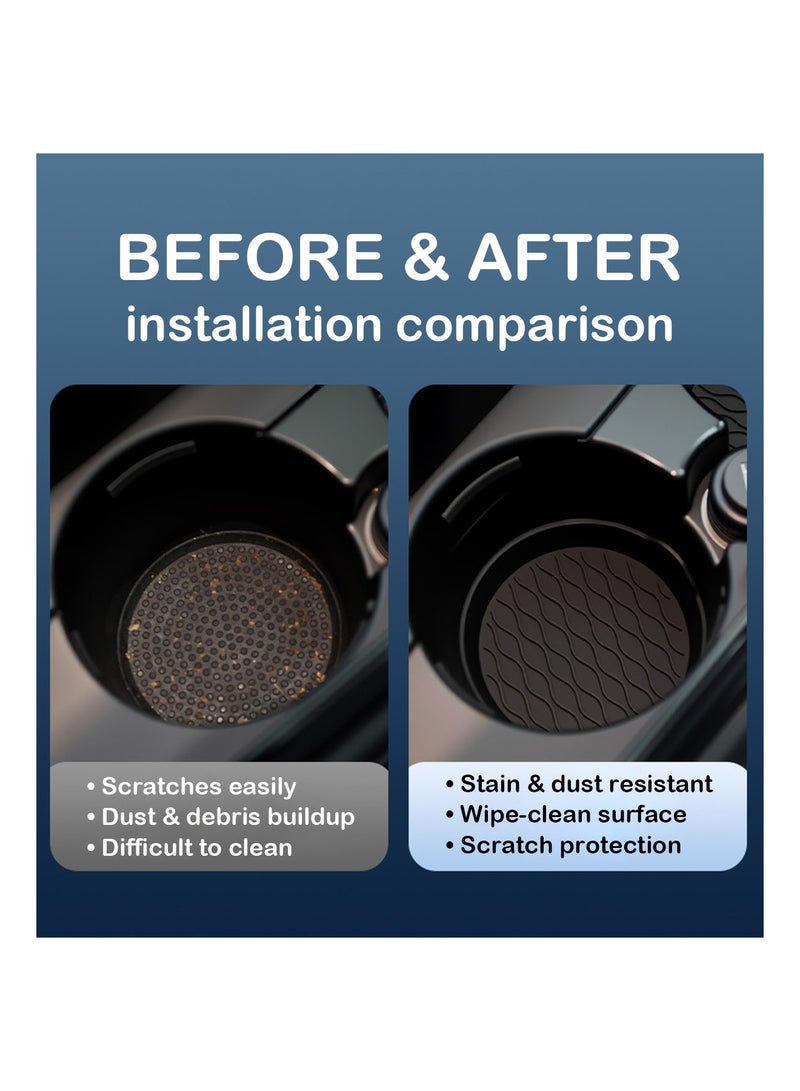 4 Pack Car Coasters, Silicone Non-Slip Cup Holder, Universal Waterproof Cup Holders Car Interior Accessories For Coffee, Beverage, Bottle Water - Image 4