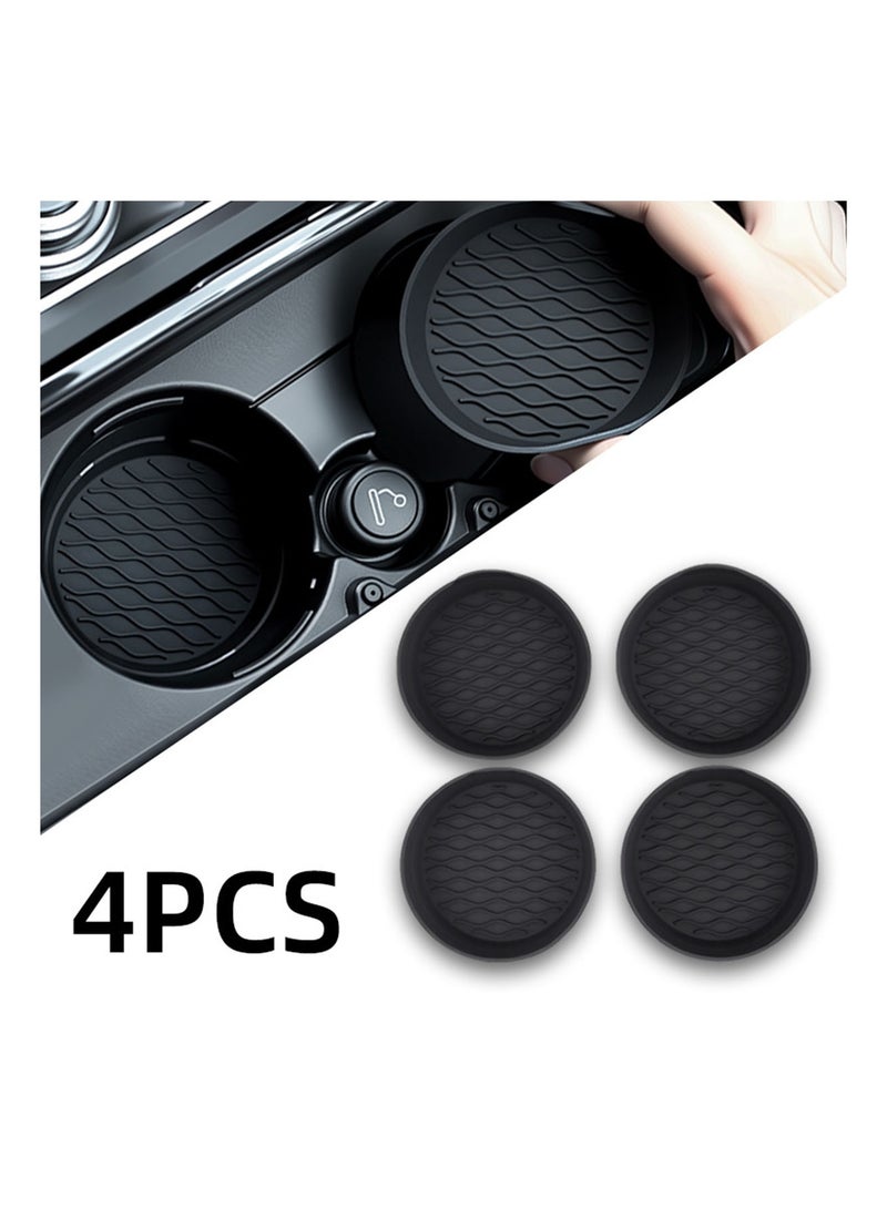 4 Pack Car Coasters, Silicone Non-Slip Cup Holder, Universal Waterproof Cup Holders Car Interior Accessories For Coffee, Beverage, Bottle Water - Image 2