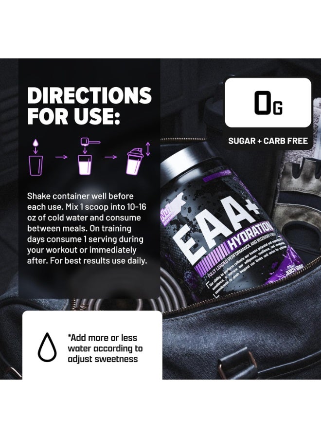 Nutrex Research EAA Hydration | EAAs + BCAA Powder | Muscle Recovery, Strength, Muscle Building, Endurance | 8G Essential Amino Acids + Electrolytes, 30 Serving Juicy Grape 390g - Image 4