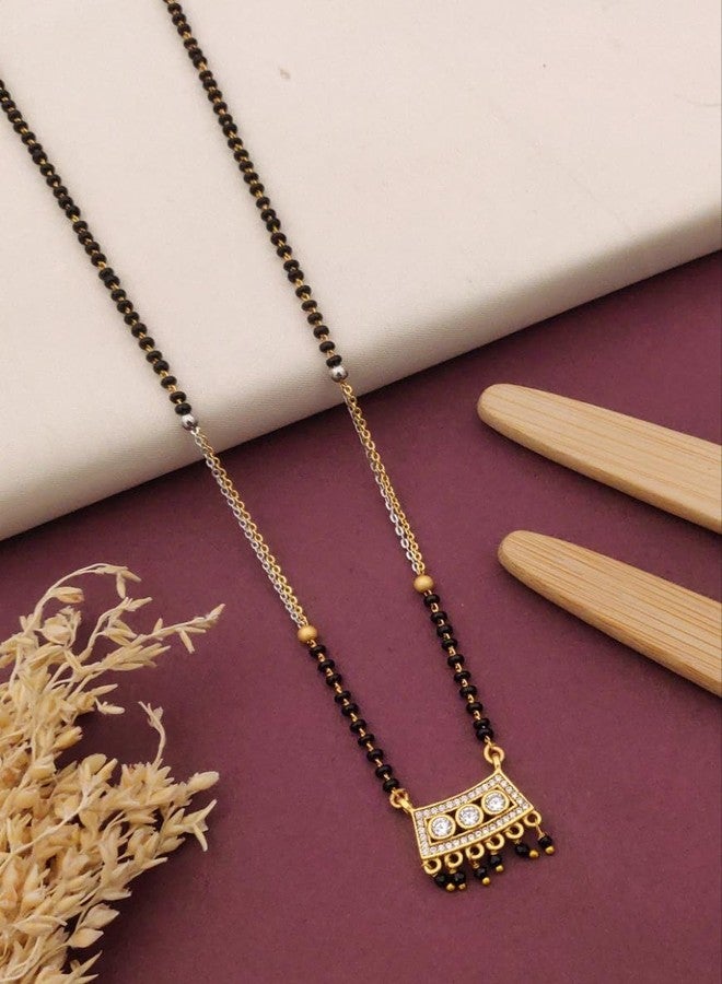 sweeply Elegant & Traditional Black beads Mangalsutra | Women Mangalsutra Set | Daily & Party, Wear Mangalsutra Gift for Wedding, Birthday, Anniversary, Mother's Day, Valentine Gift - Image 2