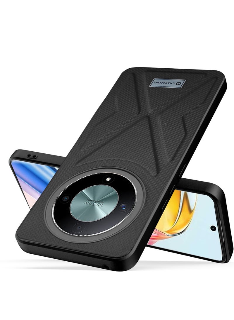 CHAPPELINE Soft Silicone Fabric Texture Case Cover For Honor X9b 5G 2023 Black - Image 2