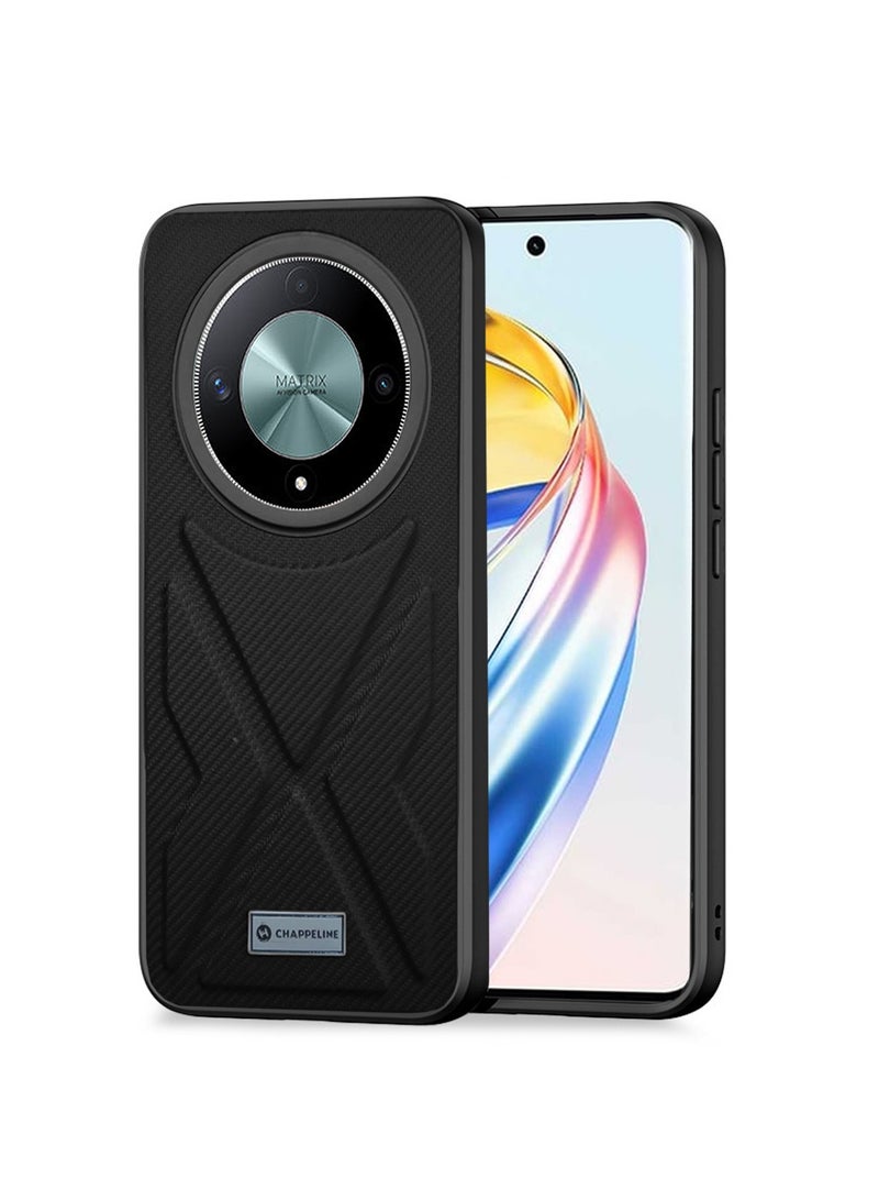 CHAPPELINE Soft Silicone Fabric Texture Case Cover For Honor X9b 5G 2023 Black - Image 1