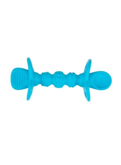 Nuby Dipeez 2 In 1 Silicone Spoons/Dipper, 2Pk, Blue/Green  - Image 4