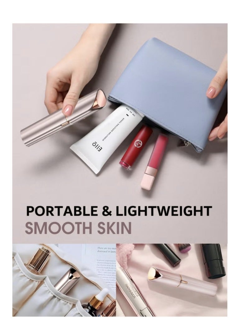 general Facial Hair Removal for Women, Painless Epilator Hair Remover Device Lady Face Electric Razor for Lip, Chin, arms with USB Rechargeable Included 2 pc Replacement Heads - Image 4