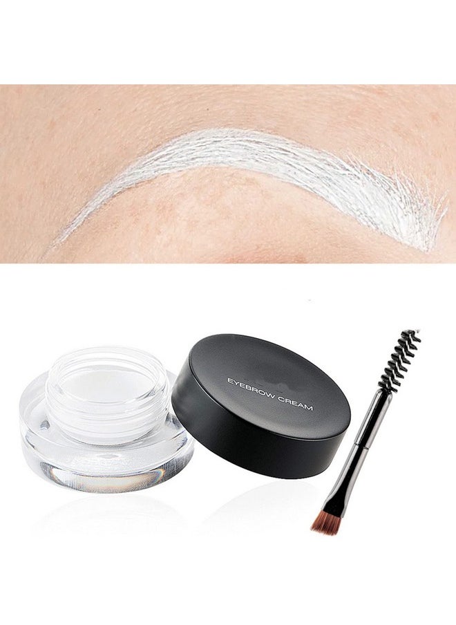 Melemando 12 Color Eyebrow Cream Colorful Smooth Eyebrow Pomade Gel Long Lasting Waterproof Eyeliner Gel Eye Brow Makeup Cosmetics With Eyebrow Brush (05 White Out)  - Image 1